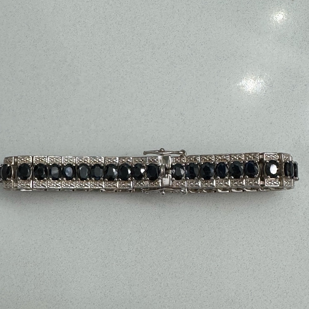 Elegant Silver and Black Bracelet